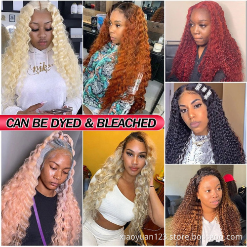 Deep Wave Natural Hair Curly Lace Wig hd Transparent Swiss Lace Front Wigs Raw Virgin India Hair Human Hair Wigs for Black Women